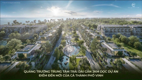 Ecopark Vinh - Vỉa hè bê tông sẽ được thay bằng thảm cỏ xanh mượt